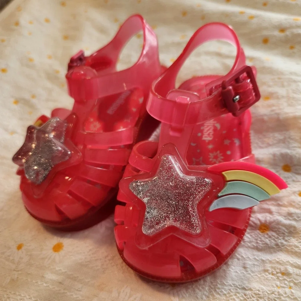 Mini Melissa Possession II Jelly Sandal in Pink Happy Toddler Size‎ 5c